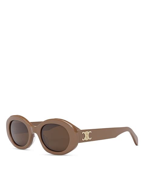 CELINE Triomphe 55mm Oval Sunglasses 